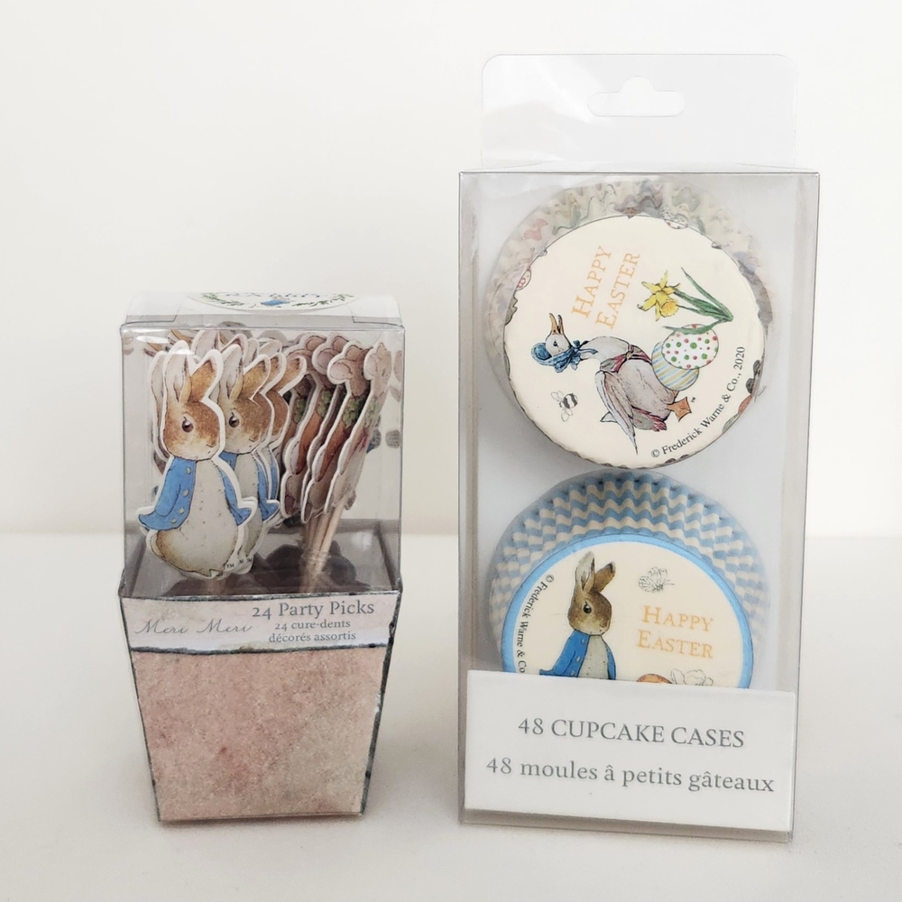 Meri Meri Beatrix Potter Peter Rabbit Easter Cupcake Party Picks & Cupcake Liner